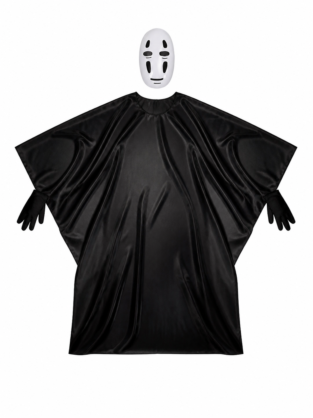 No-Face Costume with Hood, Mask, and Gloves