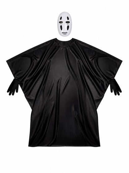 No-Face Costume with Hood, Mask, and Gloves
