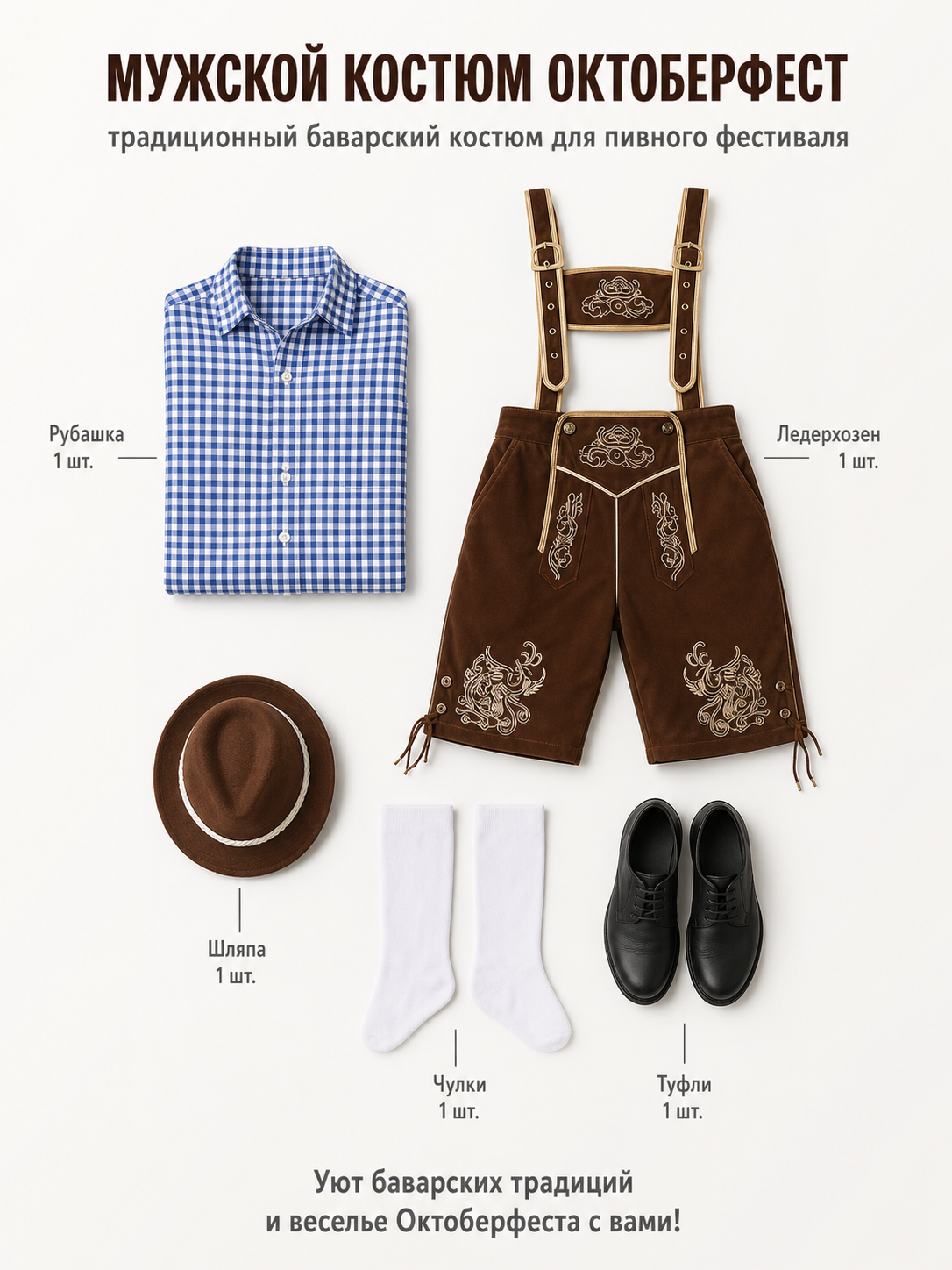 Bibbed suspender shorts with embroidery included items