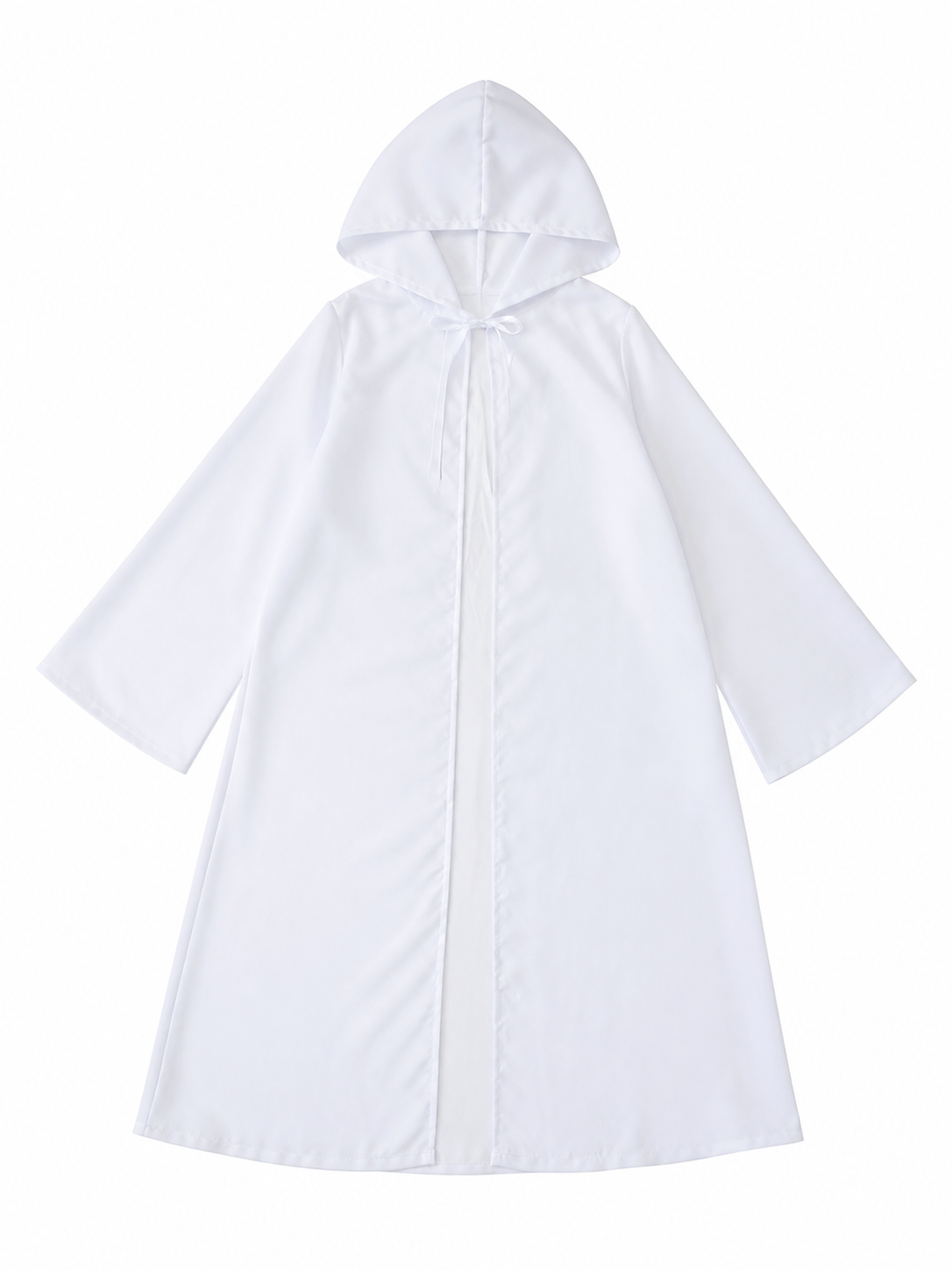 White Hooded Cape for Costumes and Cosplay