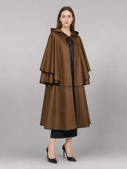 Brown Hooded Costume Cloak