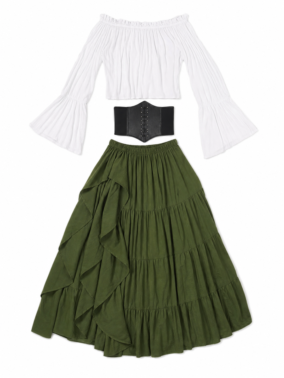 Renaissance Corset Dress for Themed Parties included items