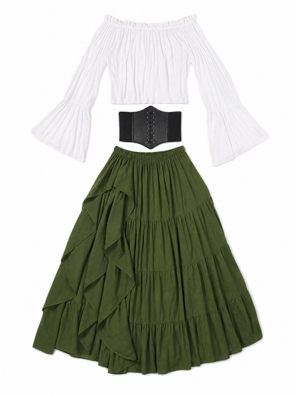 Renaissance Corset Dress for Themed Parties included items