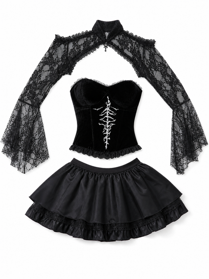Gothic Lace Halloween Cosplay Dress included items