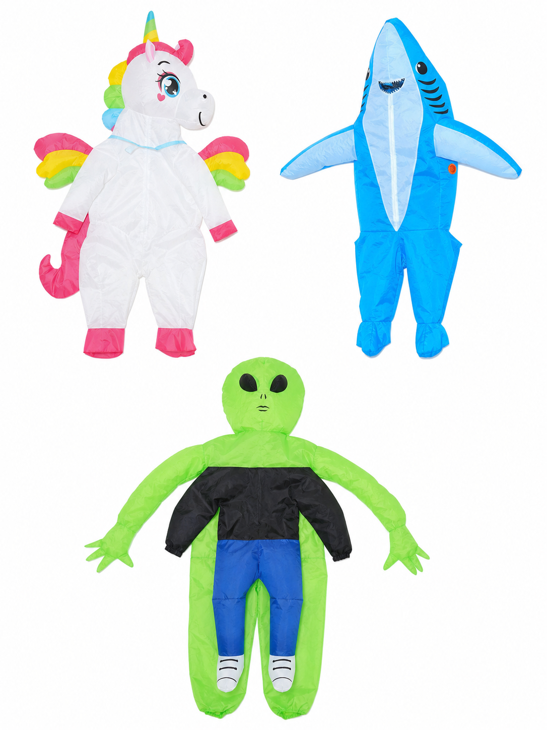 Inflatable Costume: Unicorn, Shark, or Alien