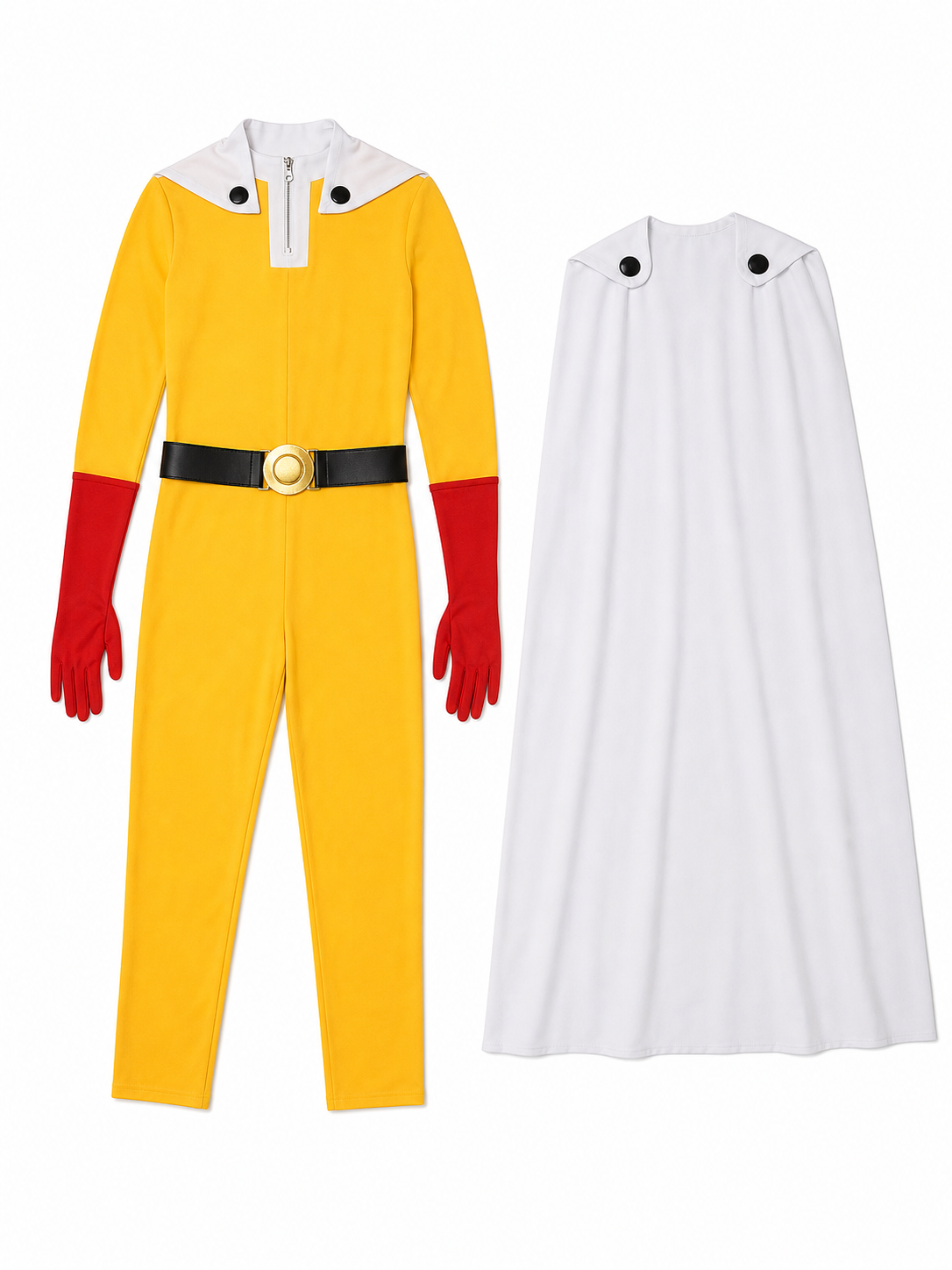 Saitama Cosplay Costume from One-Punch Man with Cape