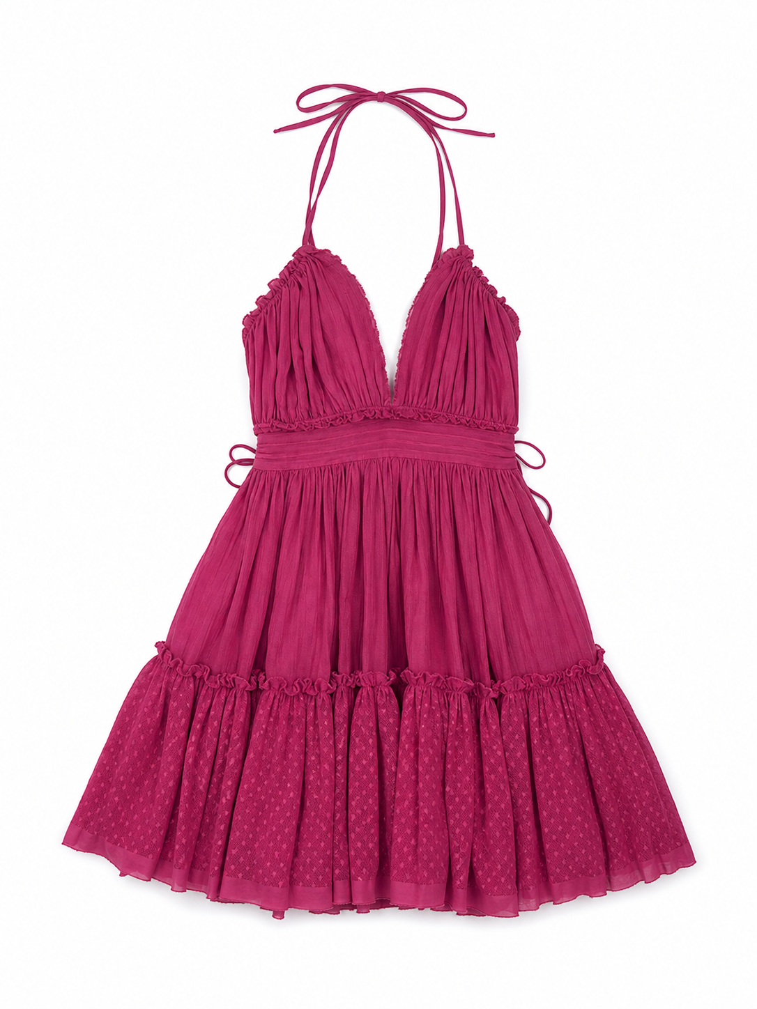 Strappy Dress with Tiered Skirt and Ruffles