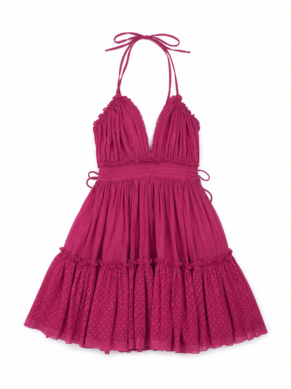 Strappy Dress with Tiered Skirt and Ruffles