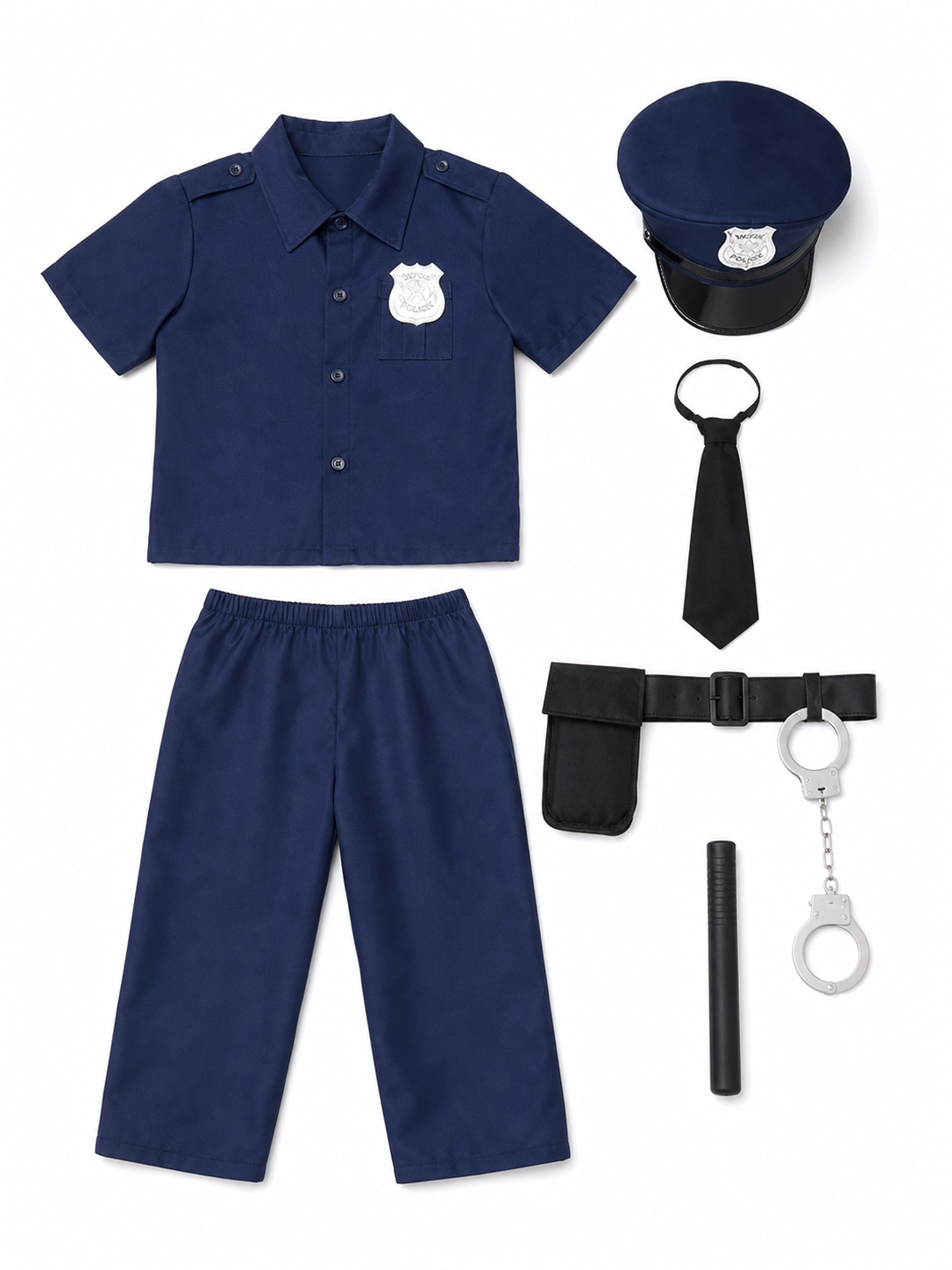 Kids' police costume with accessories