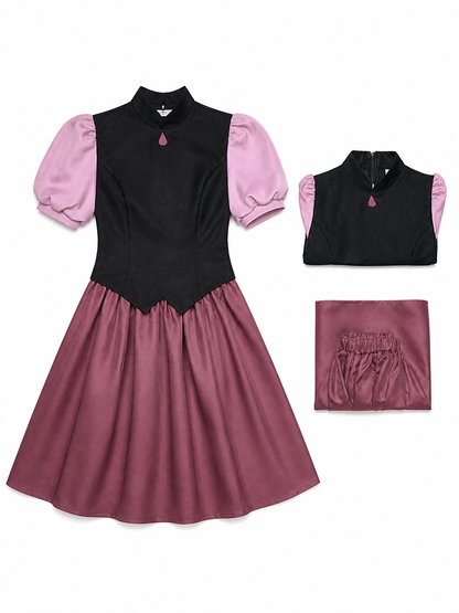 Cosplay costume: top with collar and full skirt