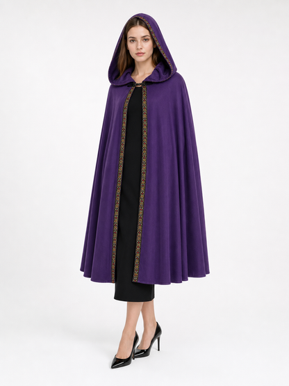 Purple Hooded Velvet Costume Cape product view 62
