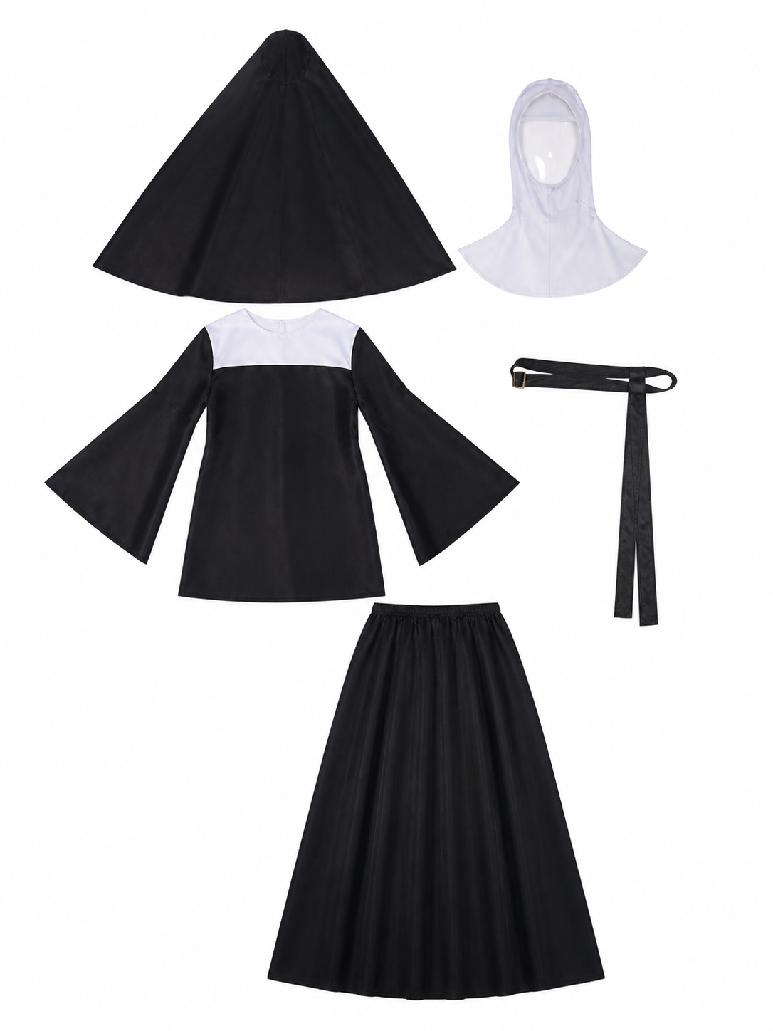 The Nun Cosplay Costume, Black-and-White Look