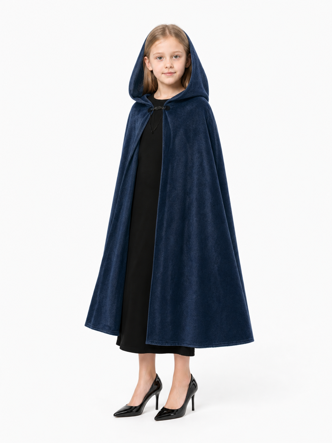 Blue Hooded Costume Cloak for Cosplay