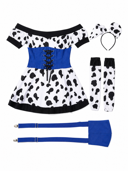 Cow Costume with Ears and Tail