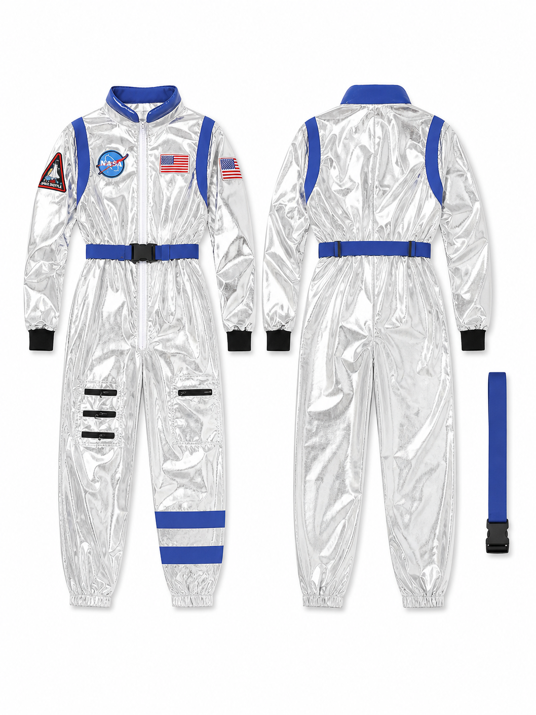 NASA Silver Astronaut Jumpsuit Costume