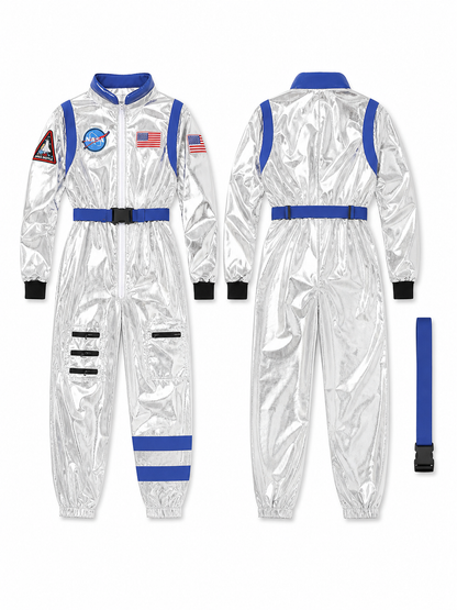 NASA Silver Astronaut Jumpsuit Costume