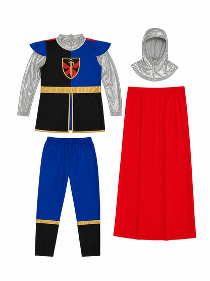 Crusader Cosplay Costume with Hood and Cloak