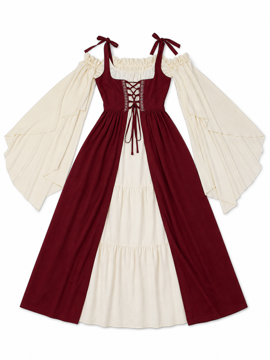Renaissance-Style Costume Dress with Lacing included items