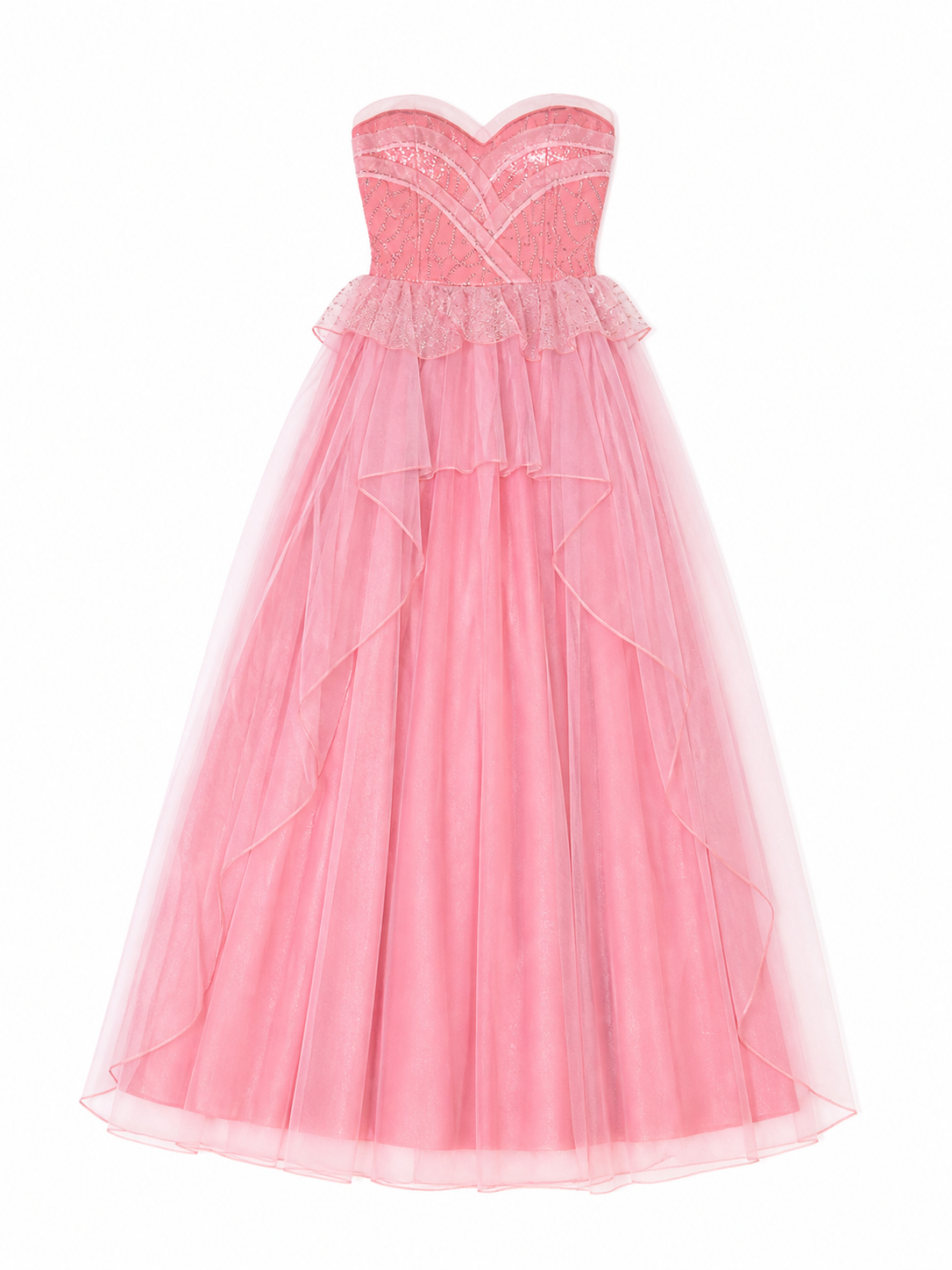 Glinda pink cosplay dress with a full skirt