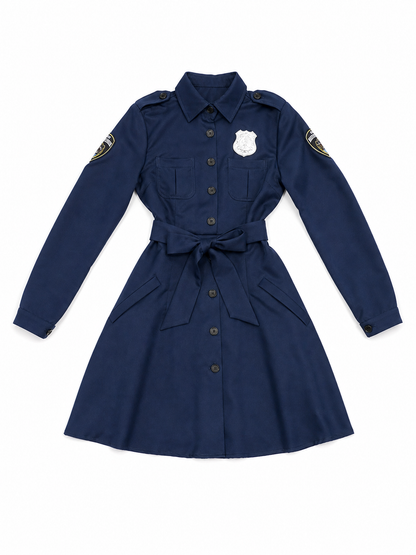 Police-Style Costume Dress with Cap
