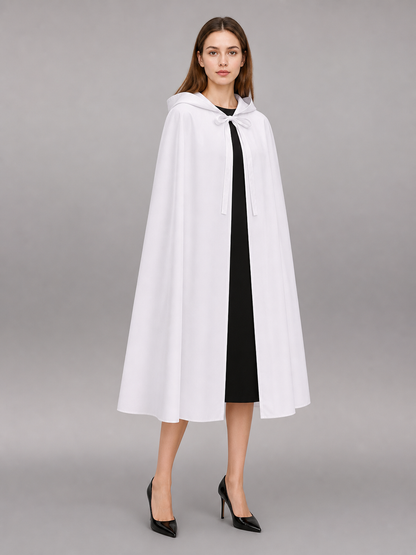 White Hooded Carnival Cloak for Cosplay