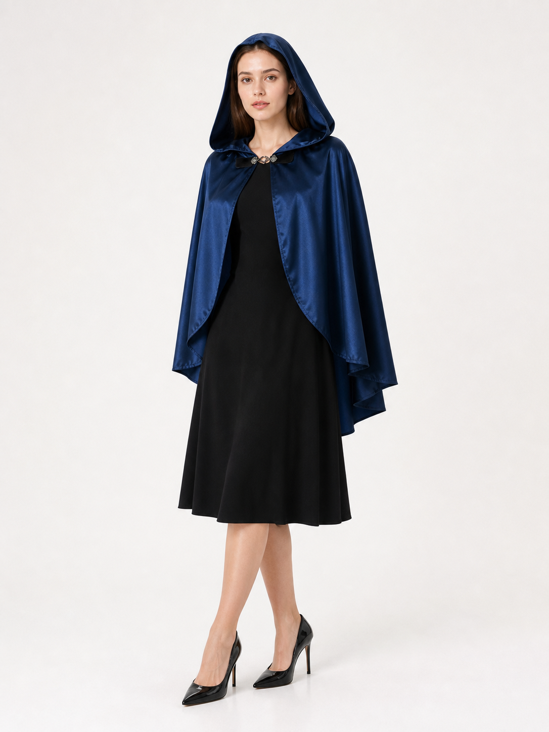 Blue Carnival Hooded Cape for Stage