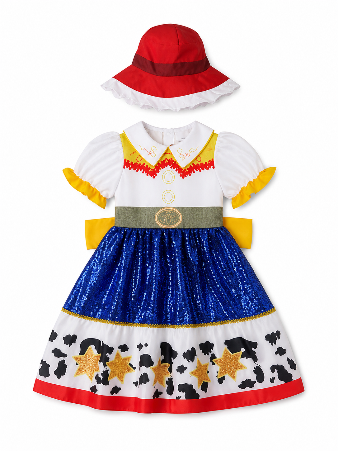 Costume Set: Dress, Hat, and Bag