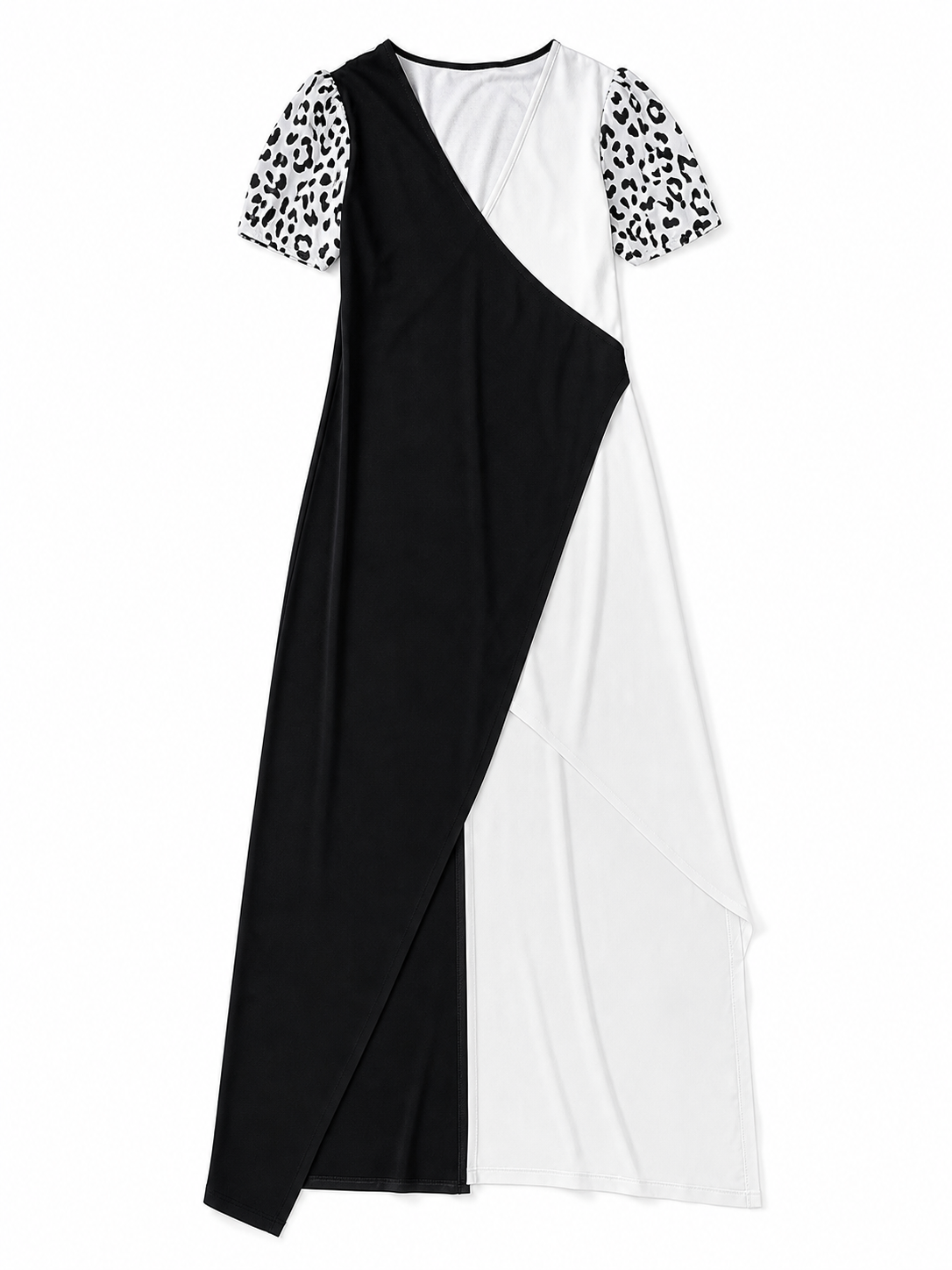 Cruella cosplay dress, black and white, long