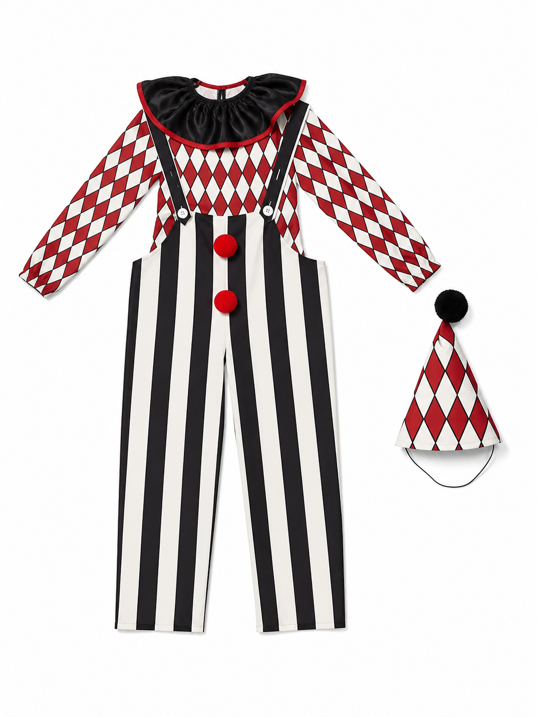 Clown Costume with Hat and Nose