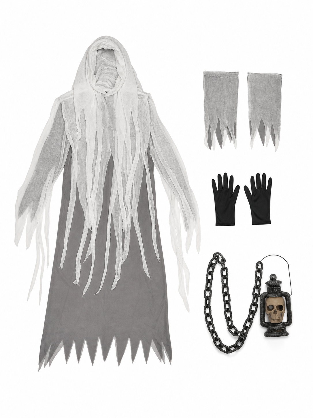 Hooded Ghost Halloween Costume, Cosplay