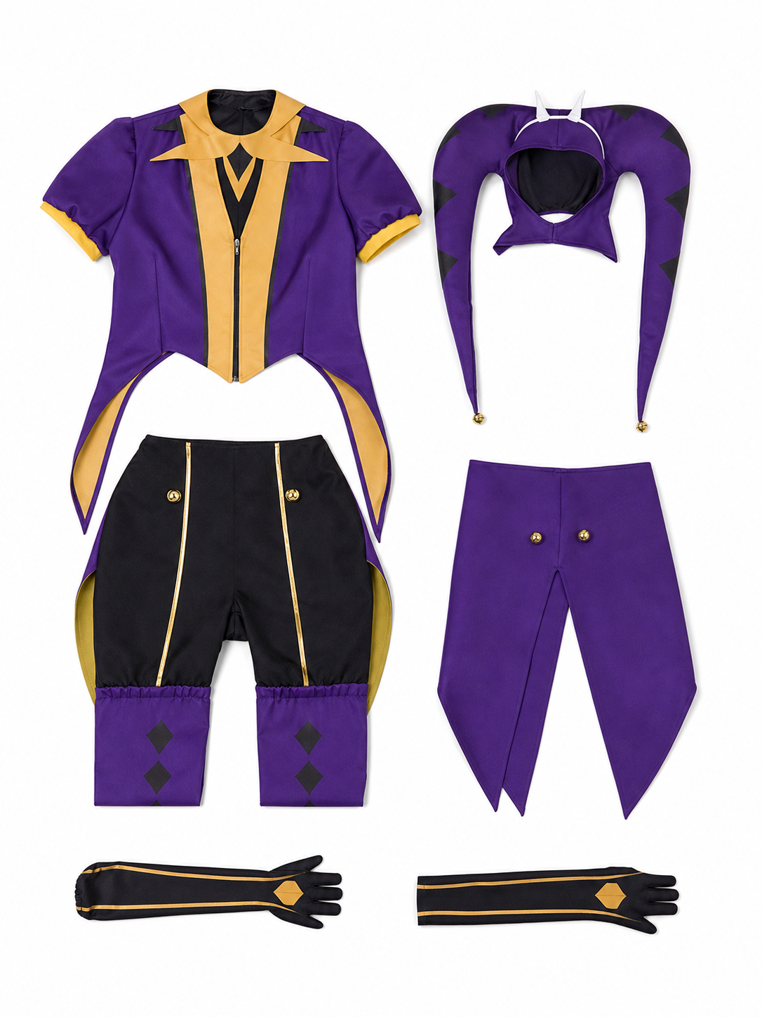 Theatrical Jester-Style Clown Costume