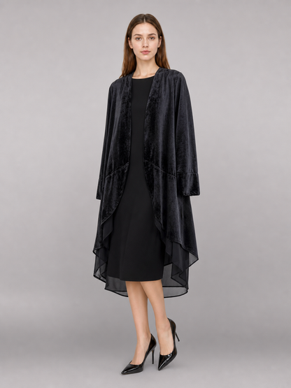 Black Carnival Cloak with Long Sleeves