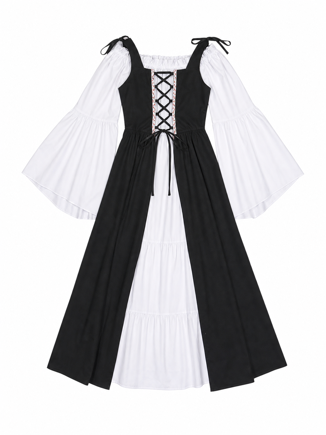 Gothic Medieval Dress with Corset Bodice