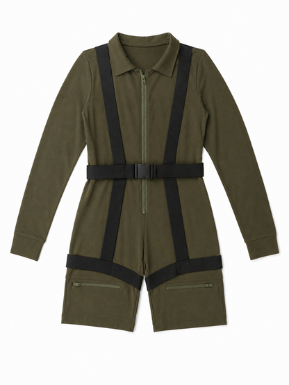 Military-Style Jumpsuit Costume for Parties