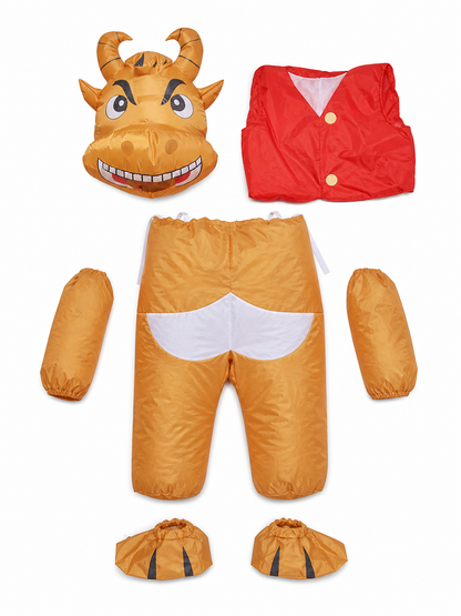 Inflatable Bull Costume with Red Vest