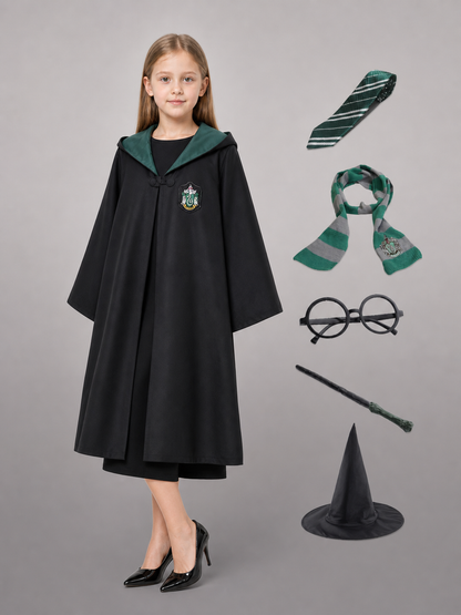 Black Hooded Costume Cloak for Cosplay