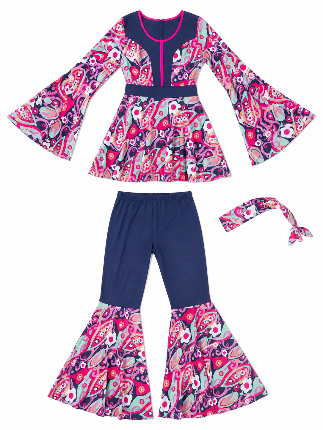 Retro Stage Costume: Top and Flared Pants included items