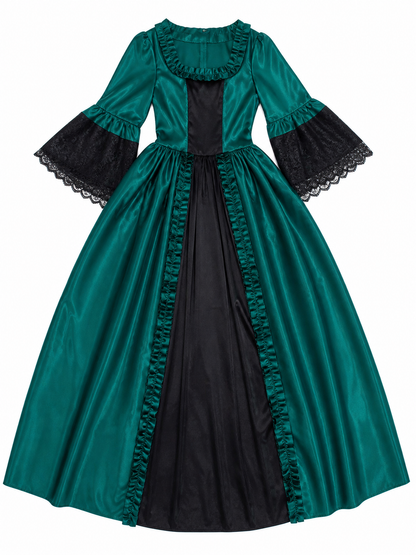 Gothic Victorian Dress with Wide Sleeves