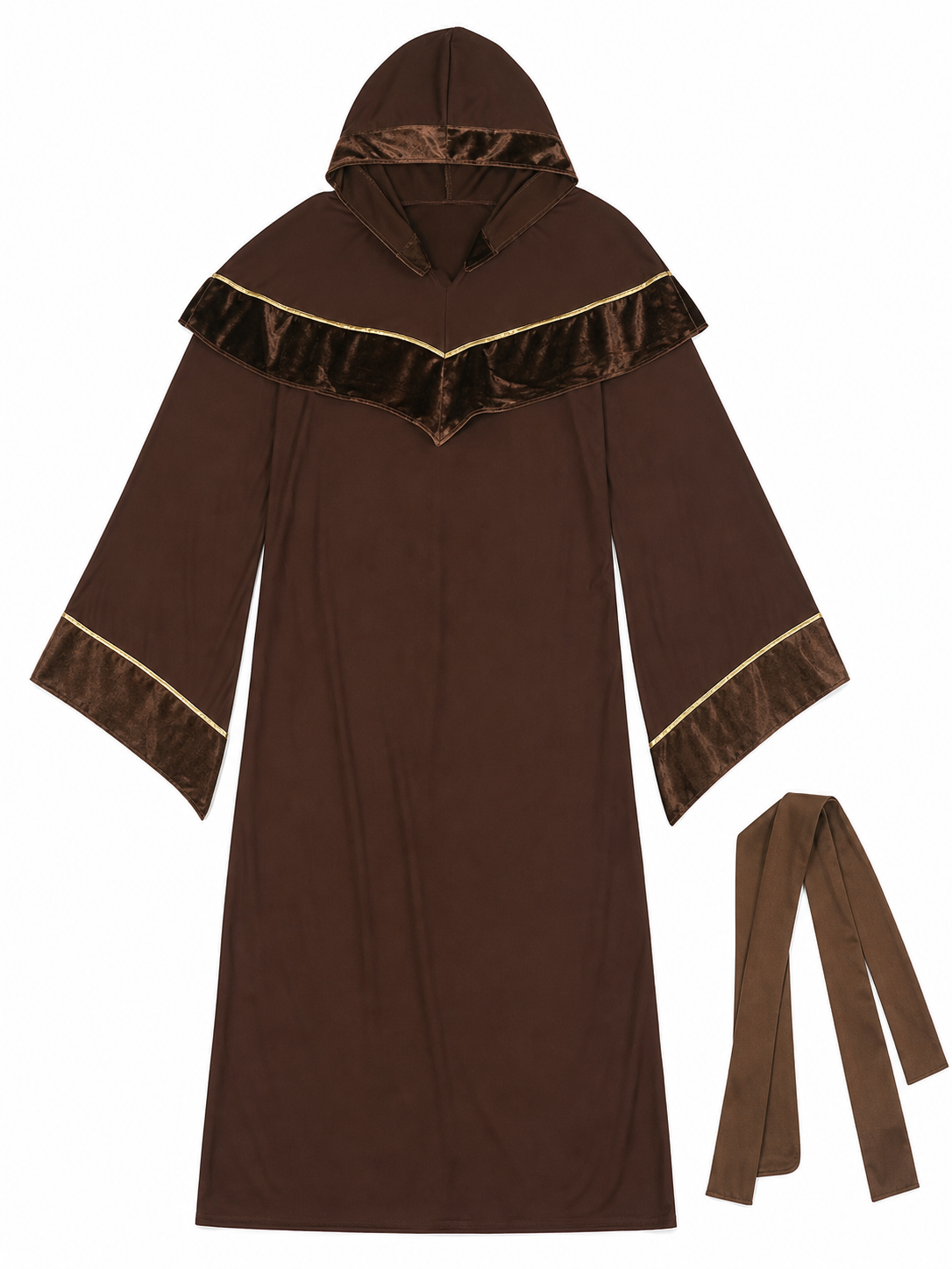 Hooded fantasy costume, long robe