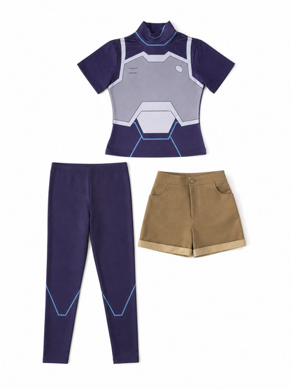 Zoe Cosplay Costume: Top, Shorts, and Leggings