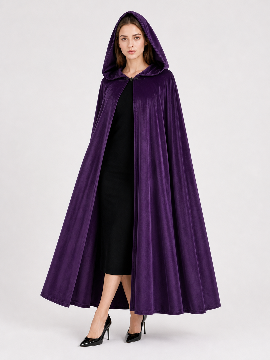 Purple Carnival Cloak with Hood