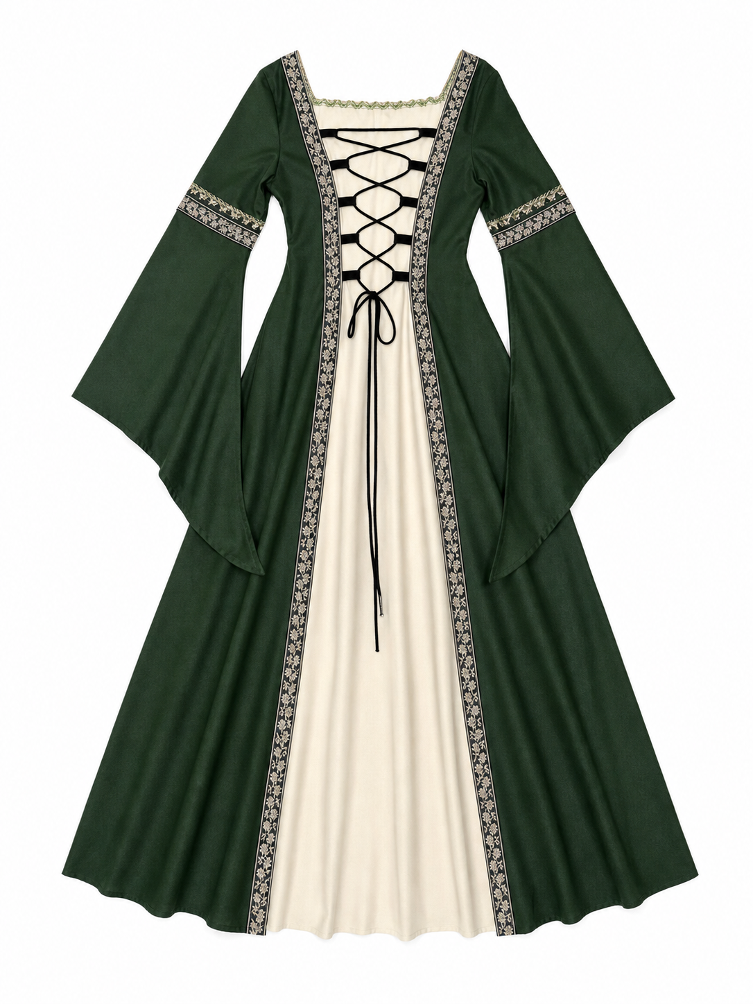 Historical Renaissance Long Dress with Lacing