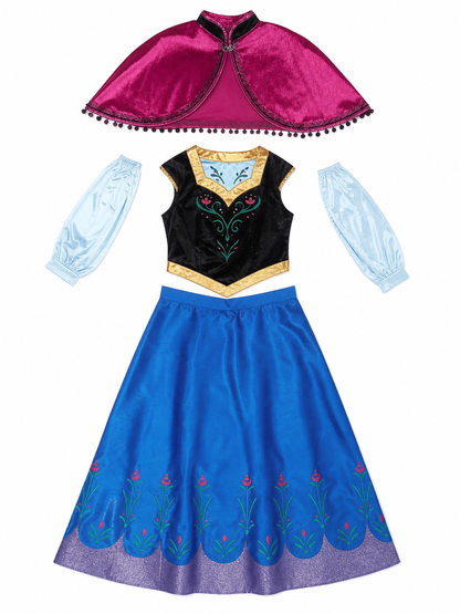 Fairytale Carnival Costume with Dress and Cape included items