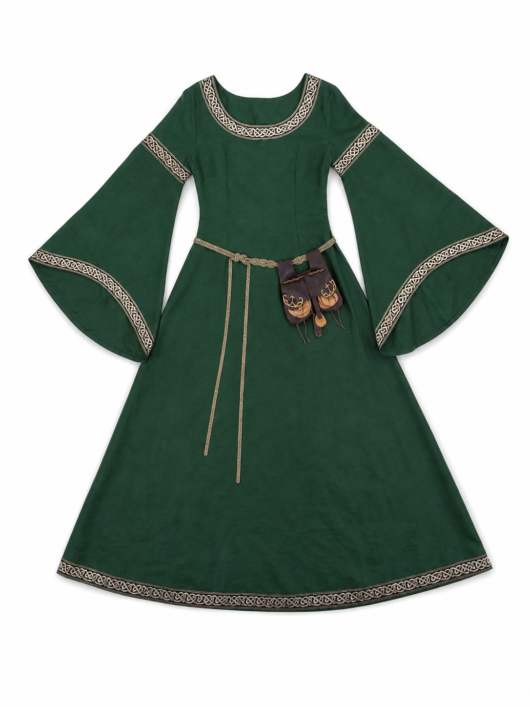 Medieval-Style Dress with Wide Sleeves