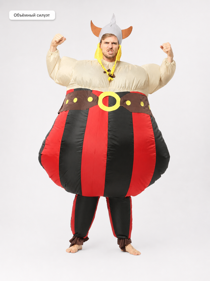 Inflatable Viking Costume with Helmet for Parties