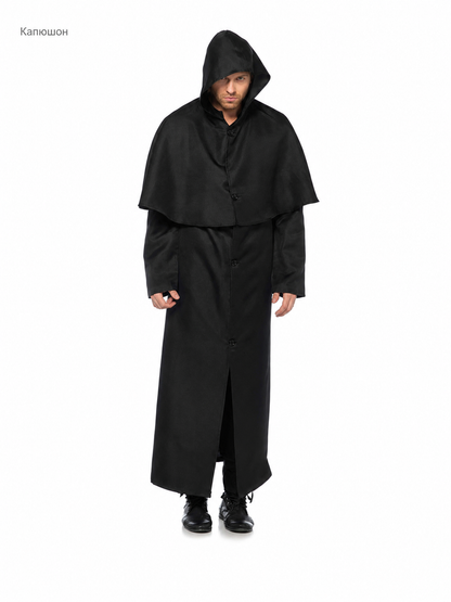Halloween Hooded Robe Cloak with Cape