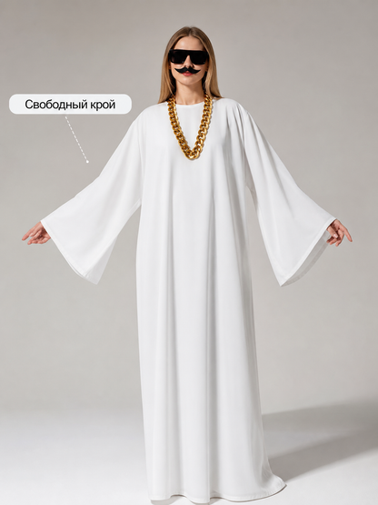 Arabian-style carnival costume with robe and accessories