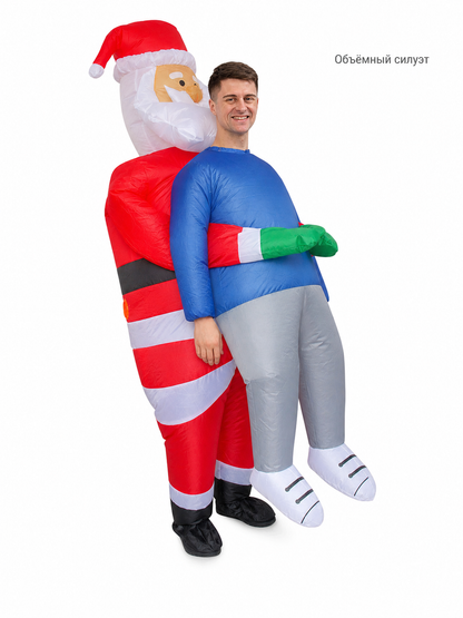 Inflatable Santa Costume with a Person