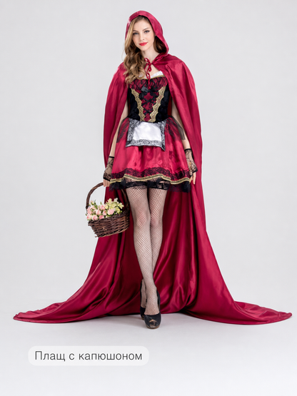 Little Red Riding Hood Carnival Costume, Cape and Dress