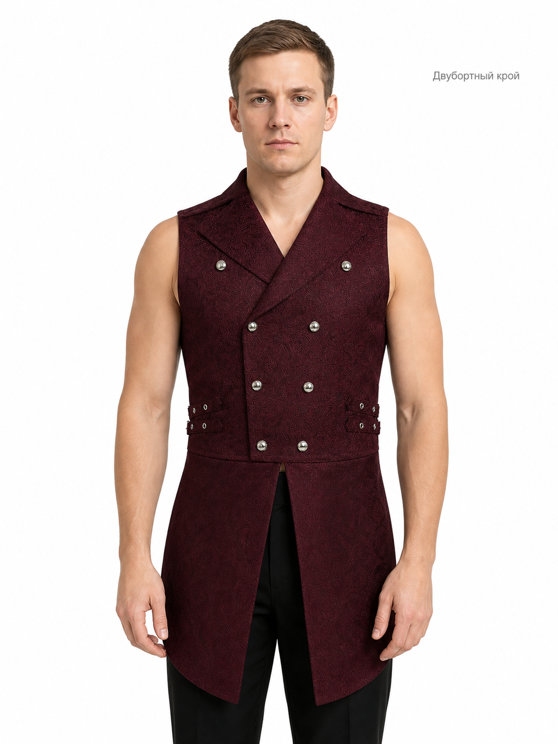Victorian-Style Suit Vest, Wine